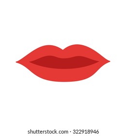 Lips, red, kiss icon vector image. Can also be used for wedding. Suitable for use on web apps, mobile apps and print media.