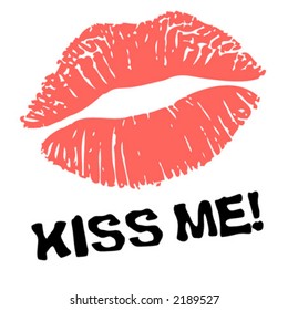 Lips or red lipstick mark (white areas on the lips are transparent) Change or remove text