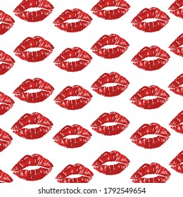 Patrón de beso de amor rojo 