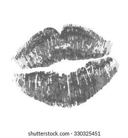 lips retro icon isolated on white background. Vector illustration.