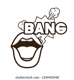 lips saying bang avatar character