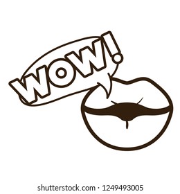 lips saying wow avatar character