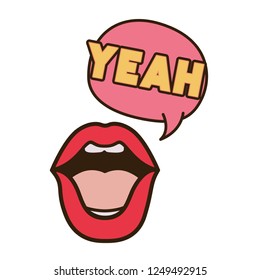 lips saying yeah avatar character