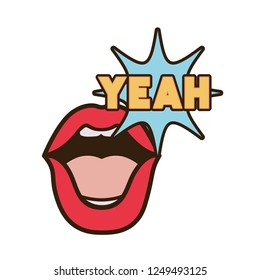 lips saying yeah avatar character