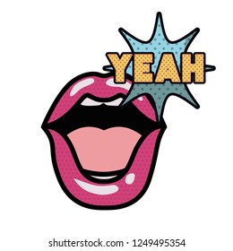 lips saying yeah avatar character
