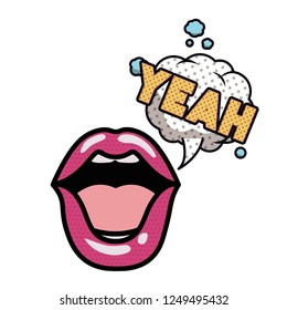 lips saying yeah avatar character