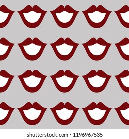 Lips seamless art texture white red color