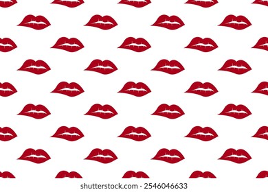 Lips seamless pattern background template