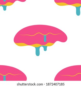 
Lips Seamless Pattern With Dripping Saliva