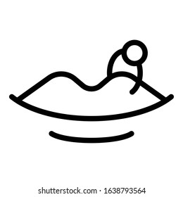 Lips shape piercing icon. Outline lips shape piercing vector icon for web design isolated on white background