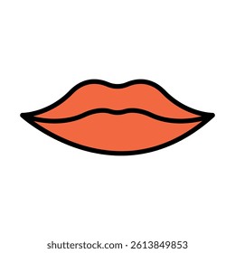 lips sign symbol vector glyph color icon