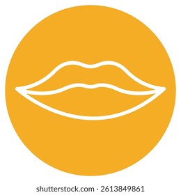 lips sign symbol vector glyph color icon