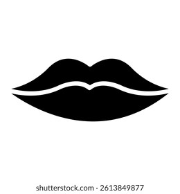 lips sign symbol vector glyph color icon