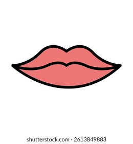 lips sign symbol vector glyph color icon