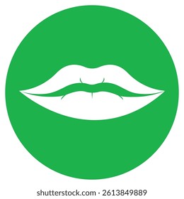 lips sign symbol vector glyph color icon