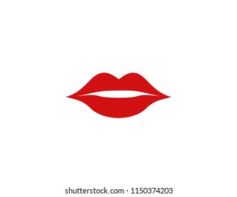 lips silhouette isolated