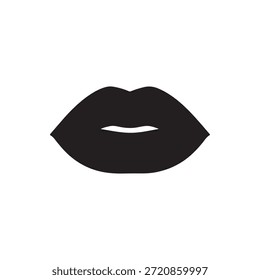 lips silhouette vector flat illustration design