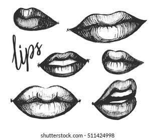 female lips sketch