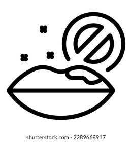 Lips skin problem icon outline vector. Health proriasis. Medical care