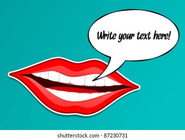 lips with speech bubble