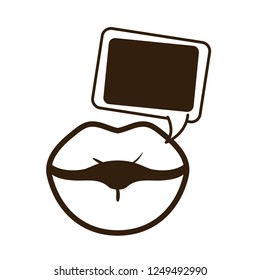 lips with speech bubble avatar character