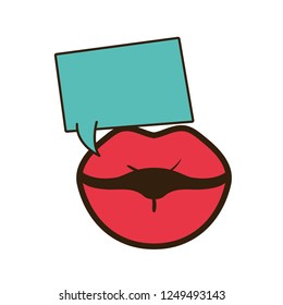 lips with speech bubble avatar character