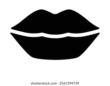 Lips Stencil For Cutting And Pastry - Vector Template For Cutting. Kiss Design PYO, Cookie Stencil