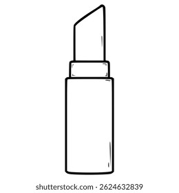 lips stick illustration hand drawn outline vector