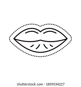 diseño de ilustraciones vectoriales de línea de lápiz labial