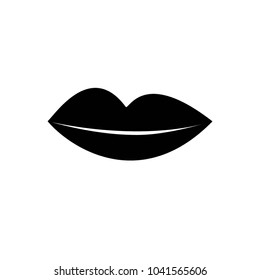 Lips style female symbol vector