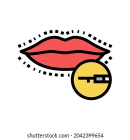 lips surgery color icon vector. lips surgery sign. isolated symbol illustration