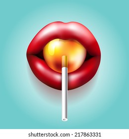 labios con dulces dulces golosinas