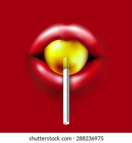 labios con dulces dulces golosinas
