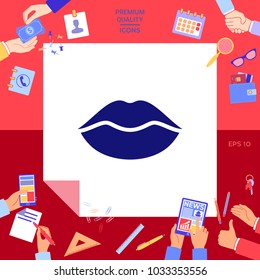 Lips symbol icon
