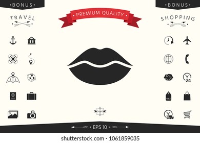 Lips symbol icon