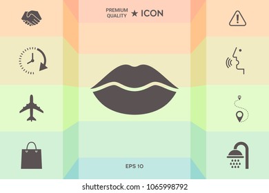 Lips symbol icon