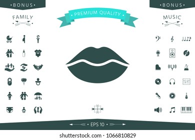 Lips symbol icon