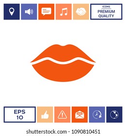 Lips symbol icon