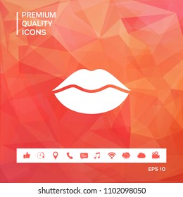 Lips symbol icon