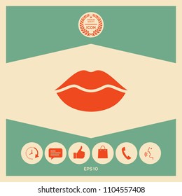 Lips symbol icon