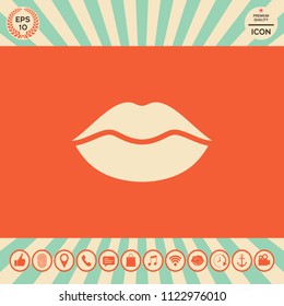 Lips symbol icon