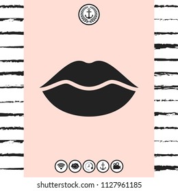 Lips symbol icon