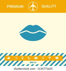 Lips symbol icon