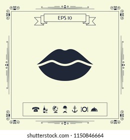 Lips symbol icon