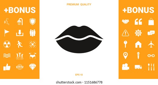 Lips symbol icon
