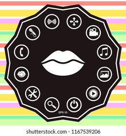 Lips symbol icon