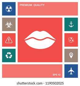 Lips symbol icon
