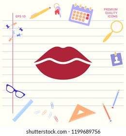 Lips symbol icon
