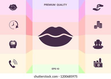 Lips symbol icon