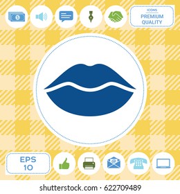 Lips symbol icon